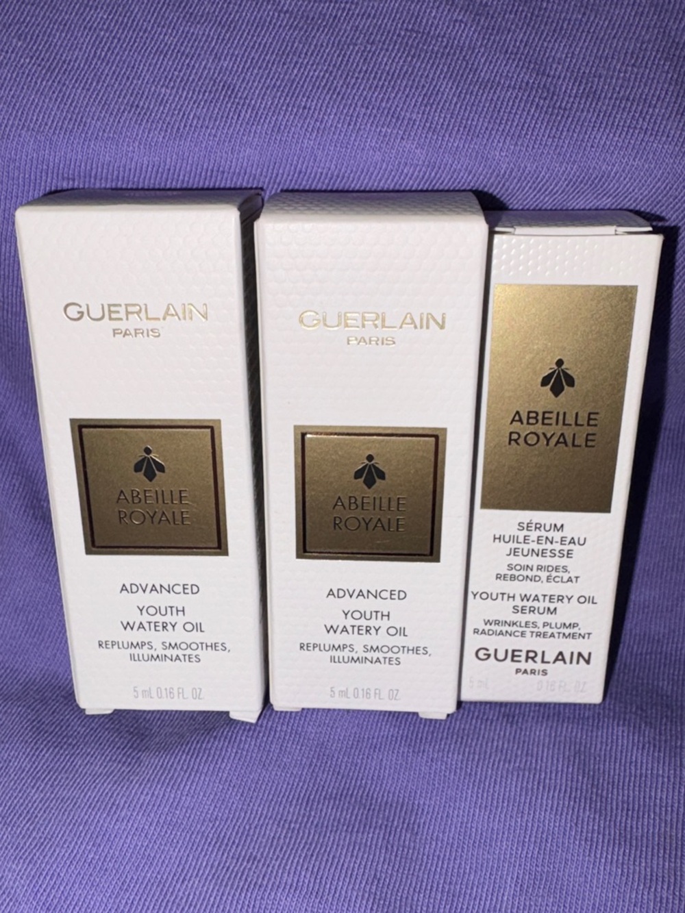 GUERLAIN Abeille Royale Youth Watery Oil Trio - sold as a set of 3